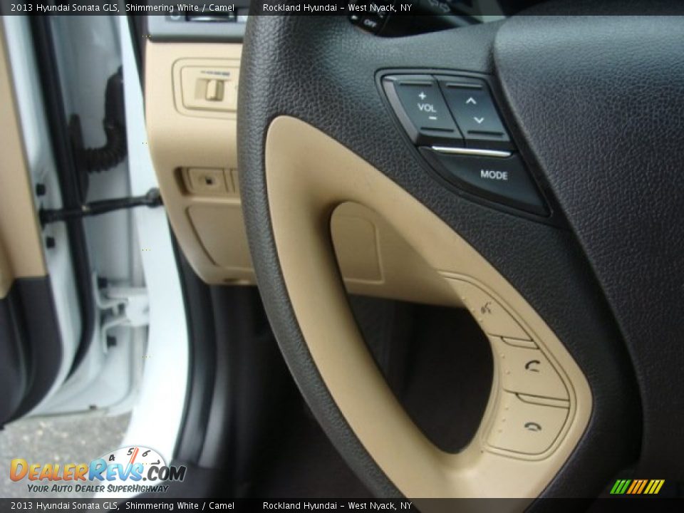 2013 Hyundai Sonata GLS Shimmering White / Camel Photo #14