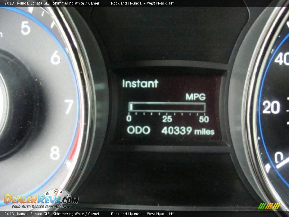 2013 Hyundai Sonata GLS Shimmering White / Camel Photo #16