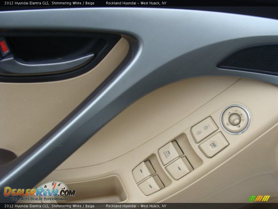 2012 Hyundai Elantra GLS Shimmering White / Beige Photo #8