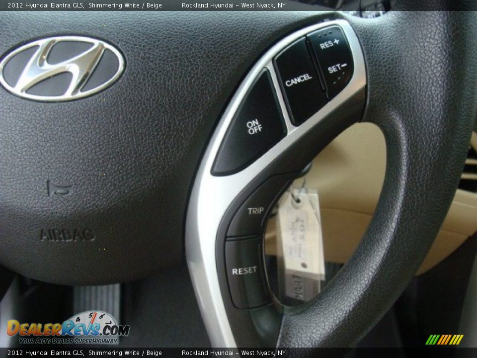 2012 Hyundai Elantra GLS Shimmering White / Beige Photo #14