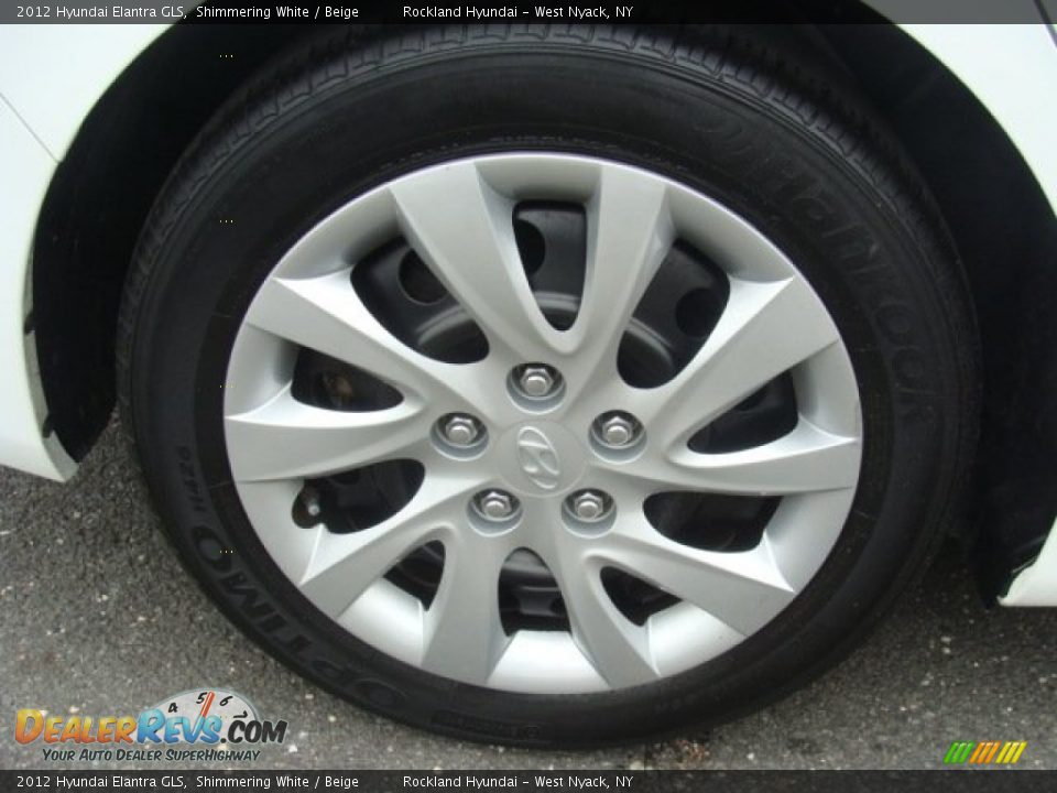2012 Hyundai Elantra GLS Shimmering White / Beige Photo #25