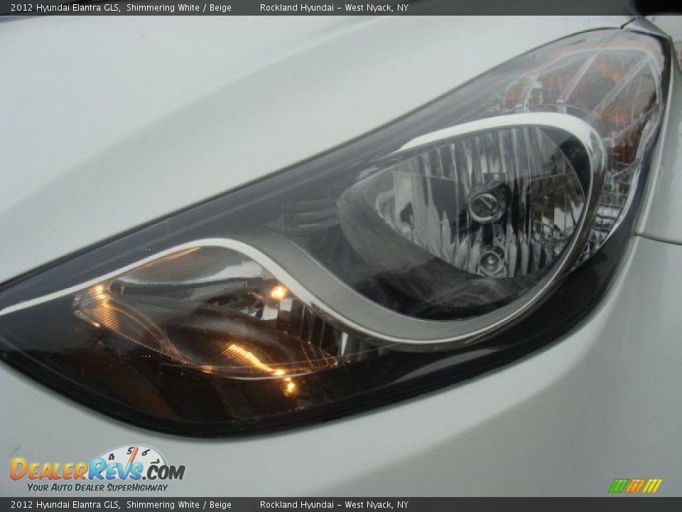 2012 Hyundai Elantra GLS Shimmering White / Beige Photo #28
