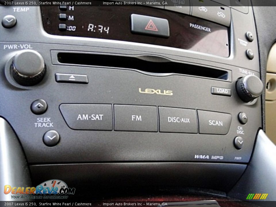 2007 Lexus IS 250 Starfire White Pearl / Cashmere Photo #27