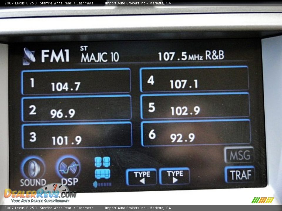 2007 Lexus IS 250 Starfire White Pearl / Cashmere Photo #31