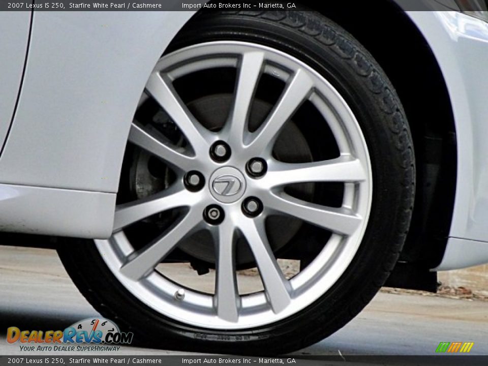 2007 Lexus IS 250 Starfire White Pearl / Cashmere Photo #35
