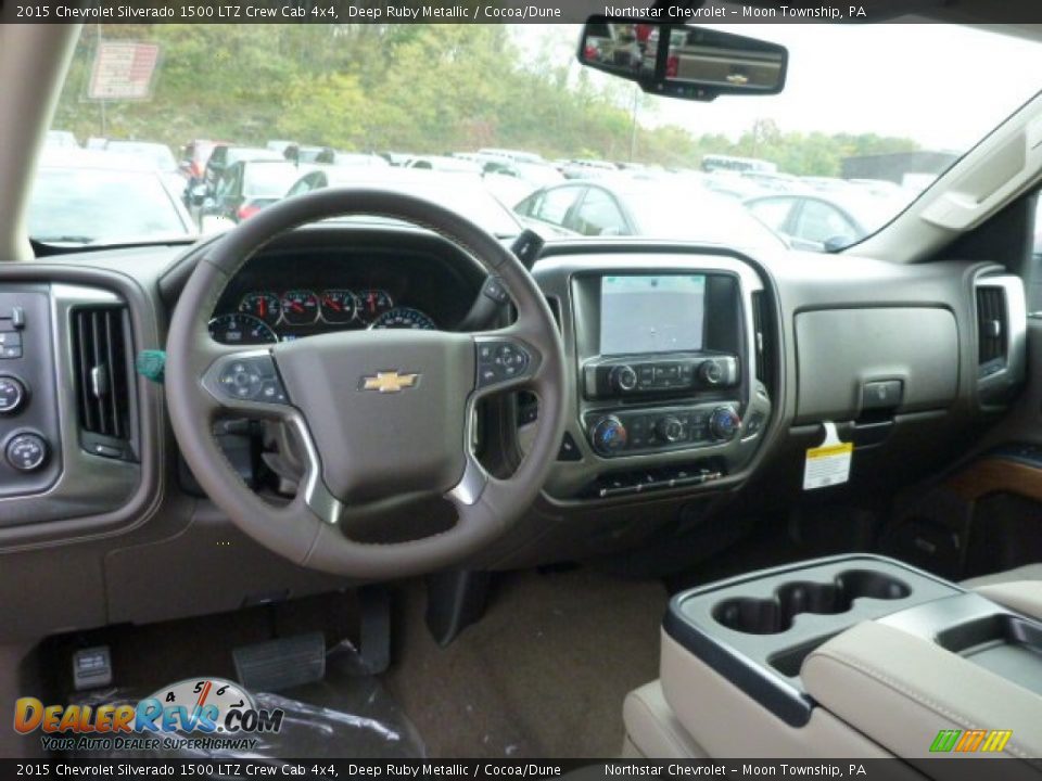 Dashboard of 2015 Chevrolet Silverado 1500 LTZ Crew Cab 4x4 Photo #12