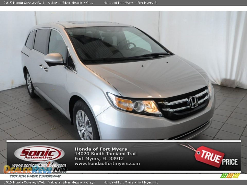 2015 Honda Odyssey EX-L Alabaster Silver Metallic / Gray Photo #1