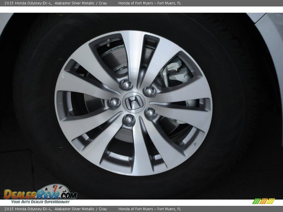 2015 Honda Odyssey EX-L Alabaster Silver Metallic / Gray Photo #3