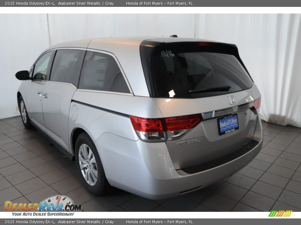 2015 Honda Odyssey EX-L Alabaster Silver Metallic / Gray Photo #4