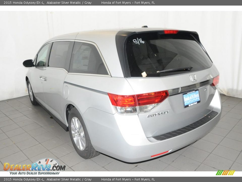 2015 Honda Odyssey EX-L Alabaster Silver Metallic / Gray Photo #5