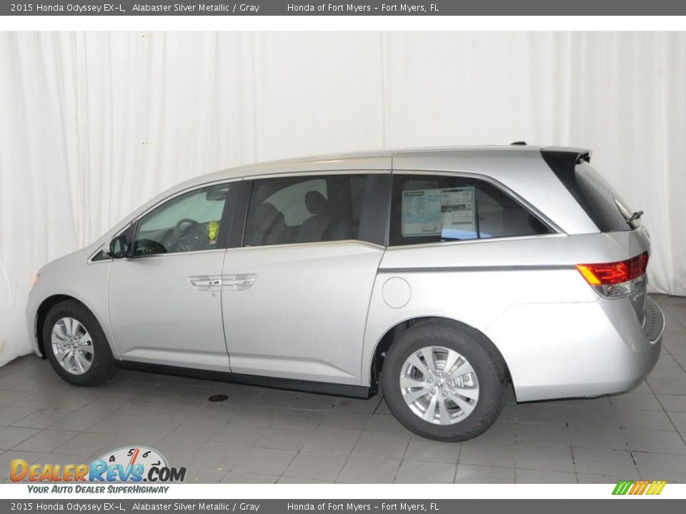 2015 Honda Odyssey EX-L Alabaster Silver Metallic / Gray Photo #6