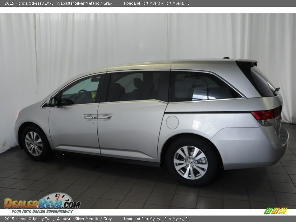 2015 Honda Odyssey EX-L Alabaster Silver Metallic / Gray Photo #7