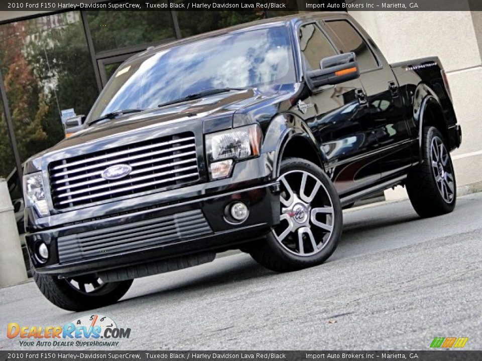 2010 Ford F150 Harley-Davidson SuperCrew Tuxedo Black / Harley Davidson Lava Red/Black Photo #1