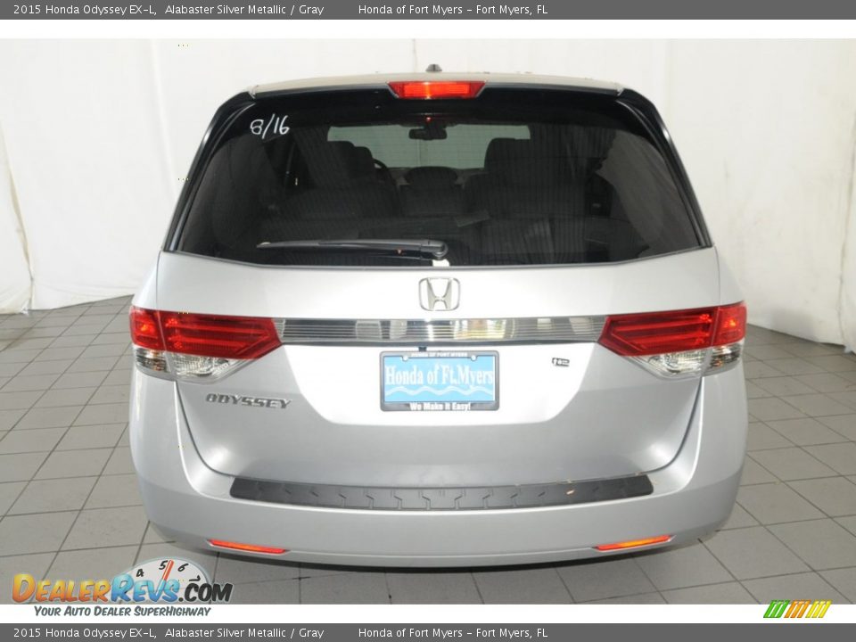 2015 Honda Odyssey EX-L Alabaster Silver Metallic / Gray Photo #8