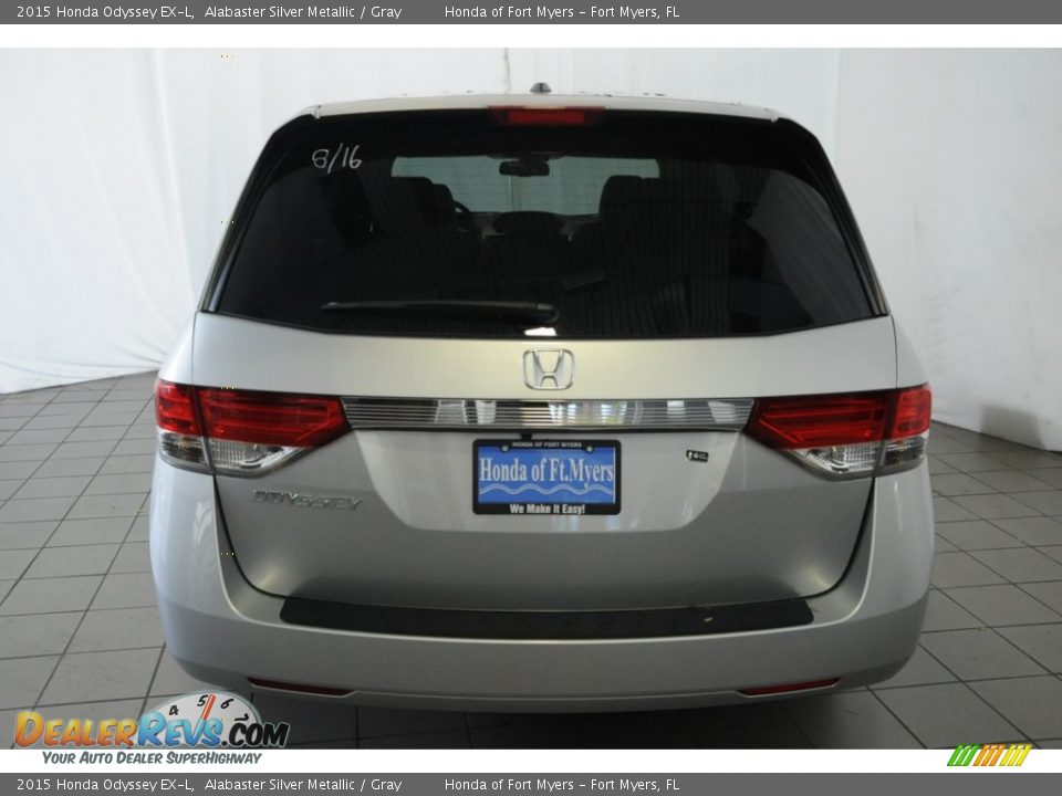 2015 Honda Odyssey EX-L Alabaster Silver Metallic / Gray Photo #9