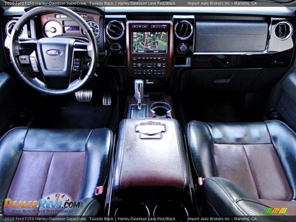 2010 Ford F150 Harley-Davidson SuperCrew Tuxedo Black / Harley Davidson Lava Red/Black Photo #4