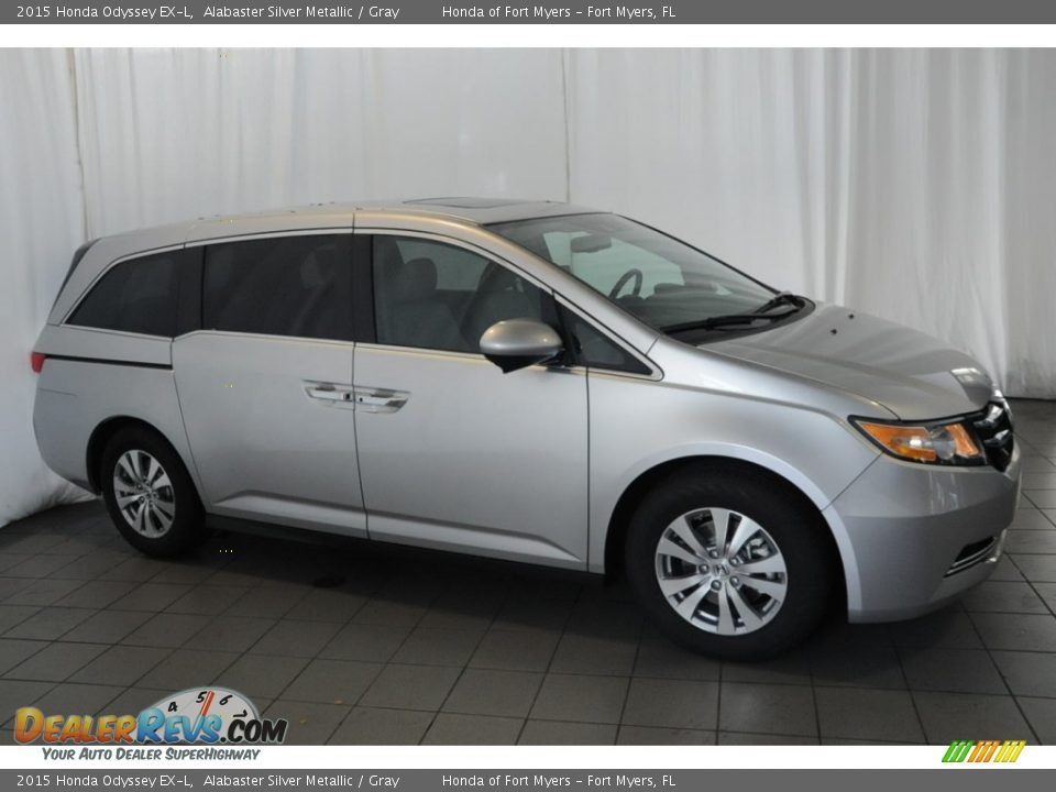 2015 Honda Odyssey EX-L Alabaster Silver Metallic / Gray Photo #10