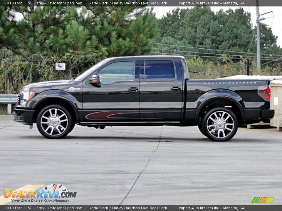 2010 Ford F150 Harley-Davidson SuperCrew Tuxedo Black / Harley Davidson Lava Red/Black Photo #7