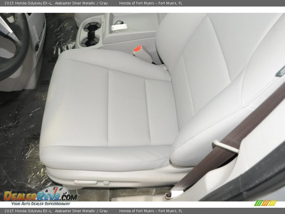2015 Honda Odyssey EX-L Alabaster Silver Metallic / Gray Photo #13