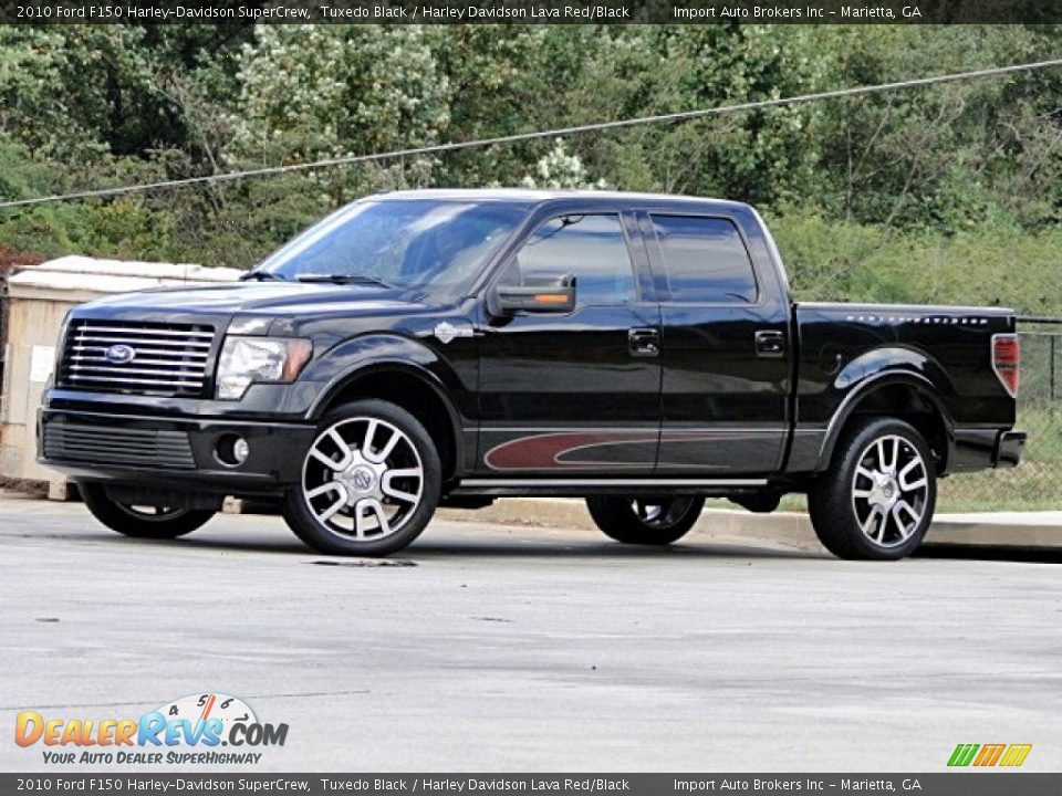 2010 Ford F150 Harley-Davidson SuperCrew Tuxedo Black / Harley Davidson Lava Red/Black Photo #9