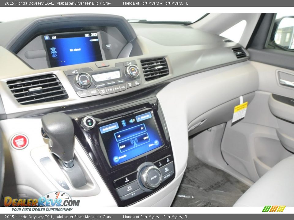 2015 Honda Odyssey EX-L Alabaster Silver Metallic / Gray Photo #15