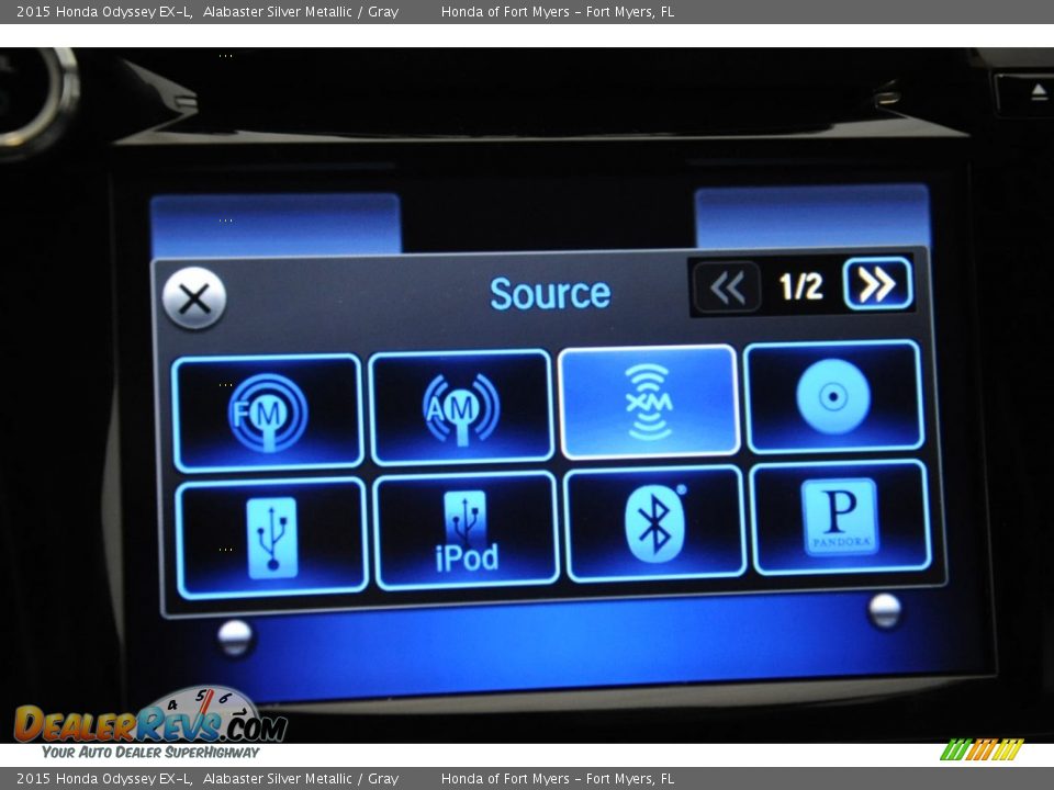 2015 Honda Odyssey EX-L Alabaster Silver Metallic / Gray Photo #16