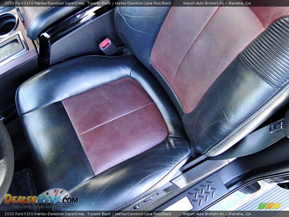 2010 Ford F150 Harley-Davidson SuperCrew Tuxedo Black / Harley Davidson Lava Red/Black Photo #14