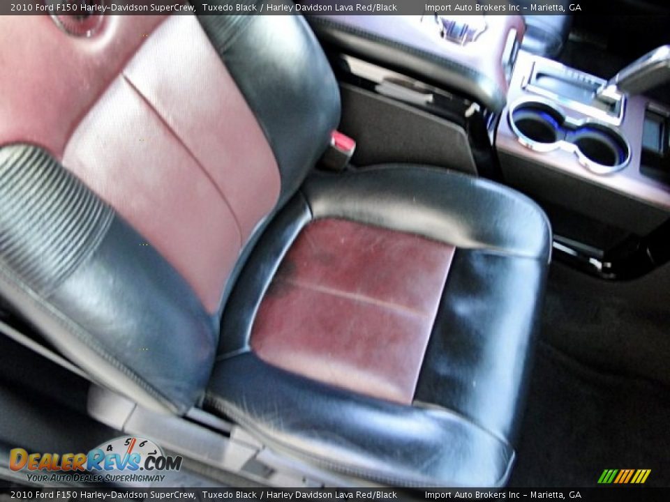2010 Ford F150 Harley-Davidson SuperCrew Tuxedo Black / Harley Davidson Lava Red/Black Photo #15