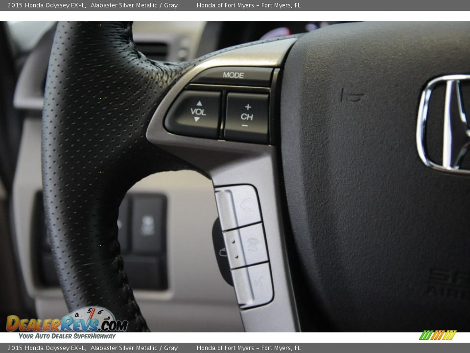 2015 Honda Odyssey EX-L Alabaster Silver Metallic / Gray Photo #19
