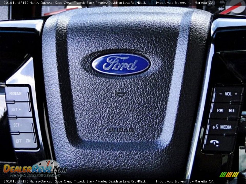2010 Ford F150 Harley-Davidson SuperCrew Tuxedo Black / Harley Davidson Lava Red/Black Photo #18