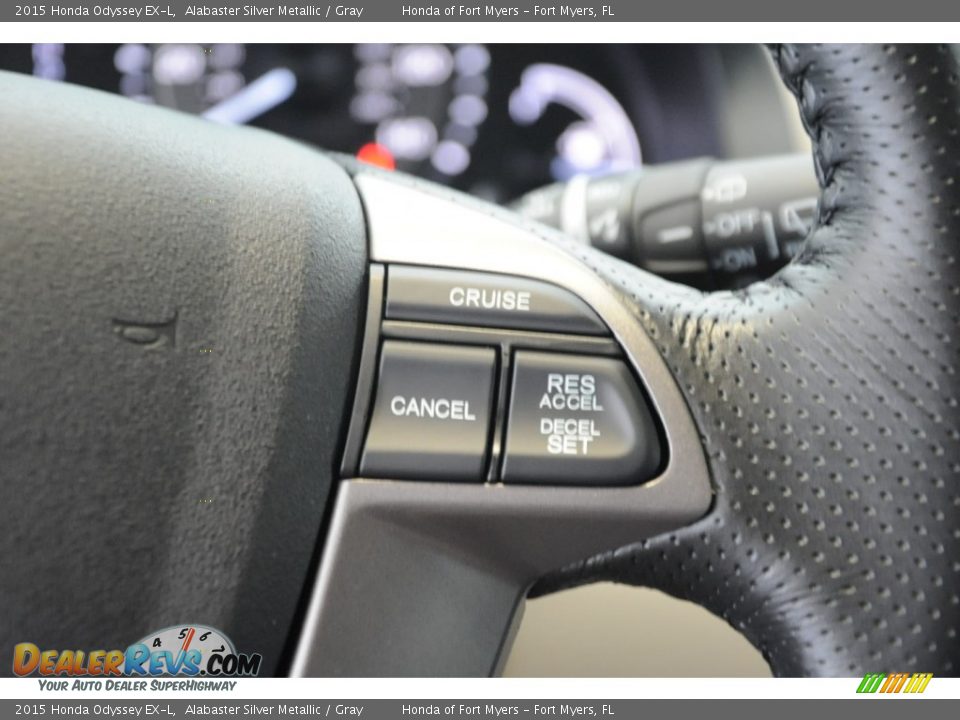 2015 Honda Odyssey EX-L Alabaster Silver Metallic / Gray Photo #20