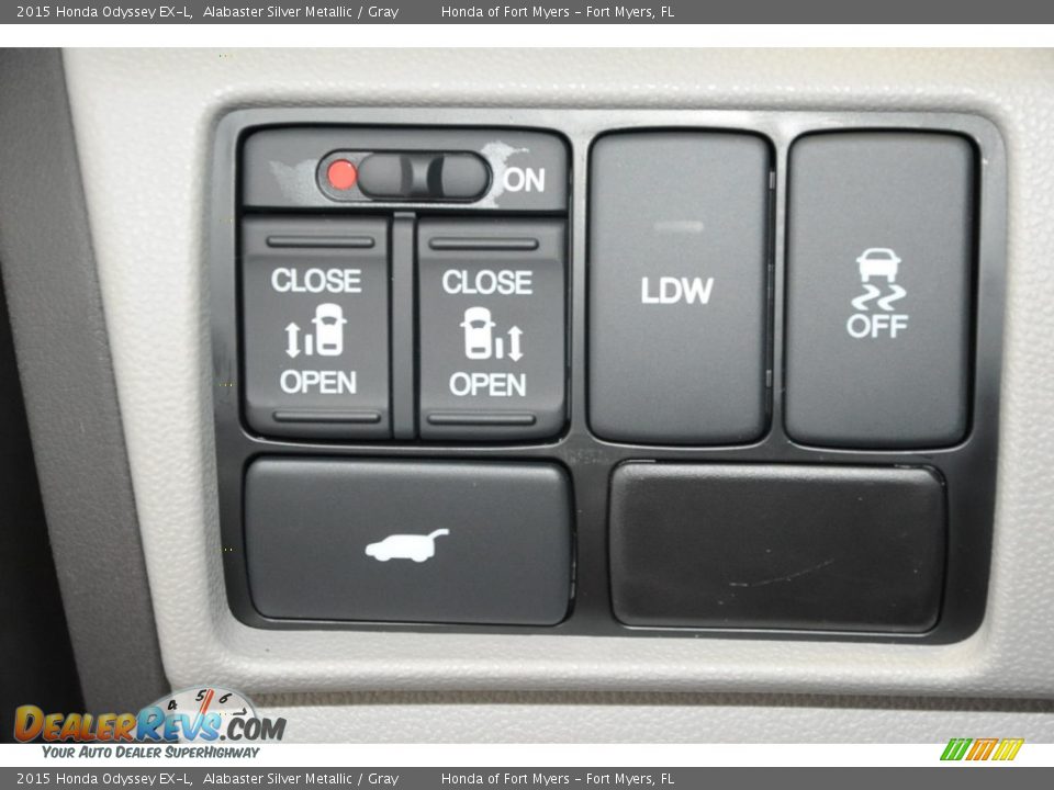 2015 Honda Odyssey EX-L Alabaster Silver Metallic / Gray Photo #22
