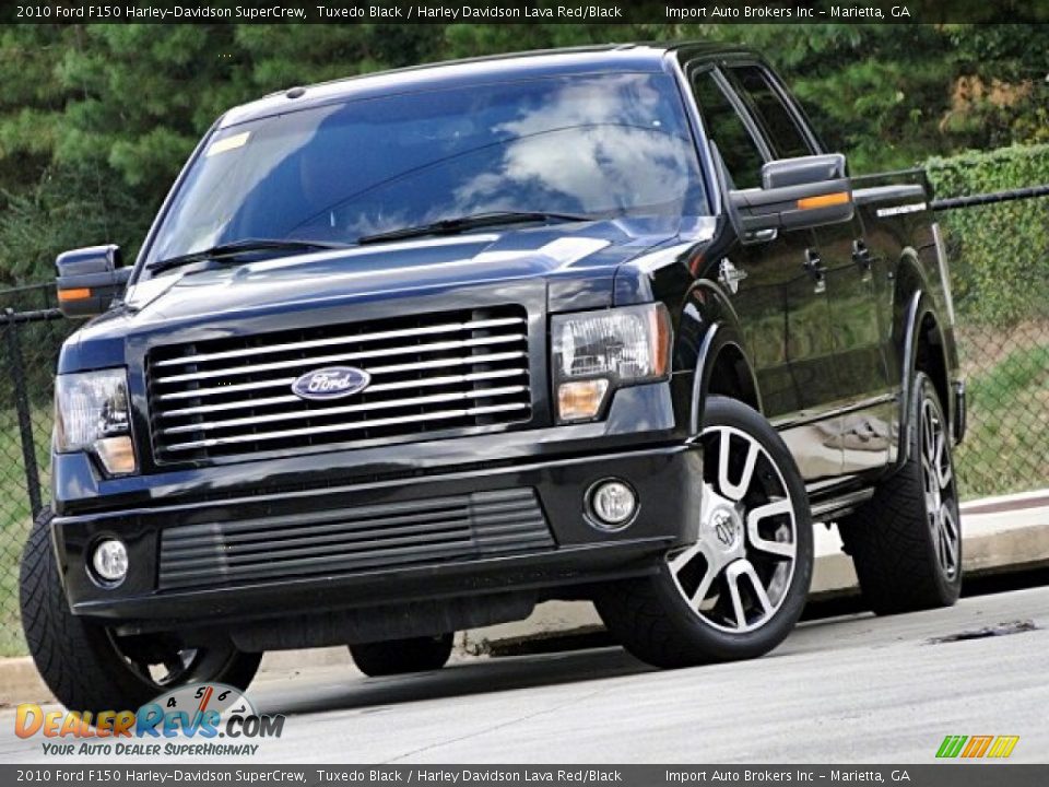 2010 Ford F150 Harley-Davidson SuperCrew Tuxedo Black / Harley Davidson Lava Red/Black Photo #29