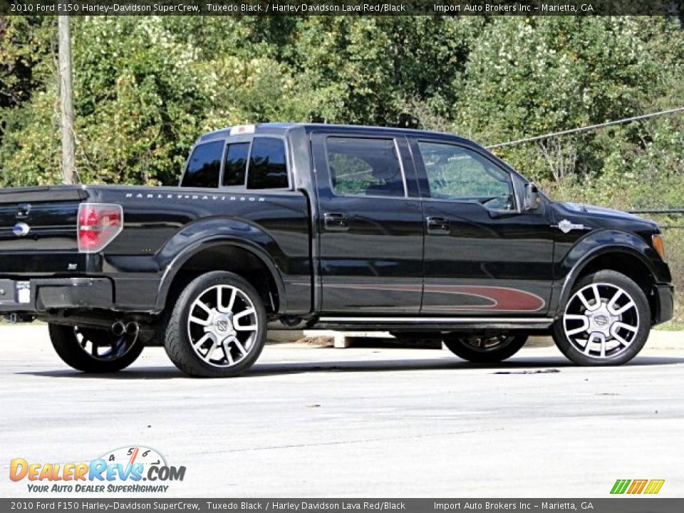 2010 Ford F150 Harley-Davidson SuperCrew Tuxedo Black / Harley Davidson Lava Red/Black Photo #32
