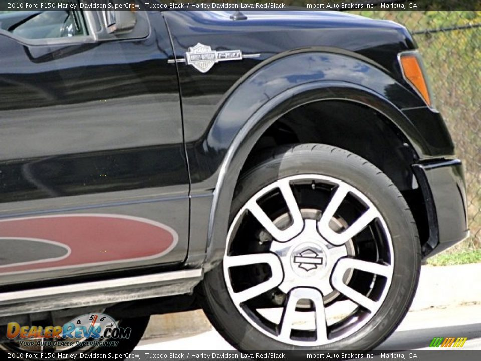 2010 Ford F150 Harley-Davidson SuperCrew Tuxedo Black / Harley Davidson Lava Red/Black Photo #33