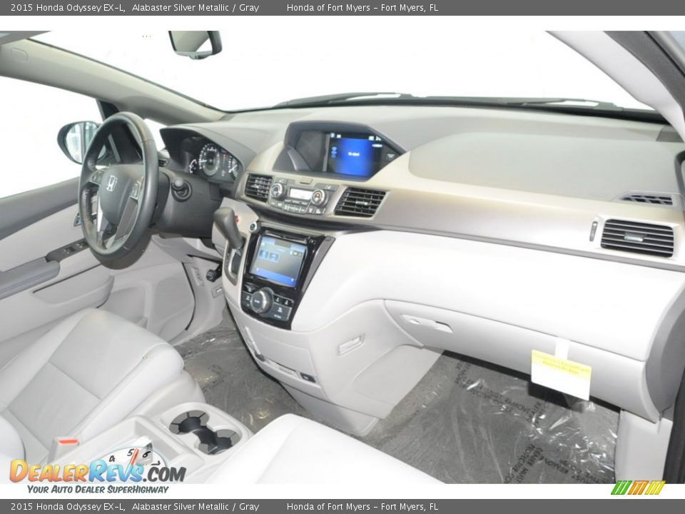 2015 Honda Odyssey EX-L Alabaster Silver Metallic / Gray Photo #30
