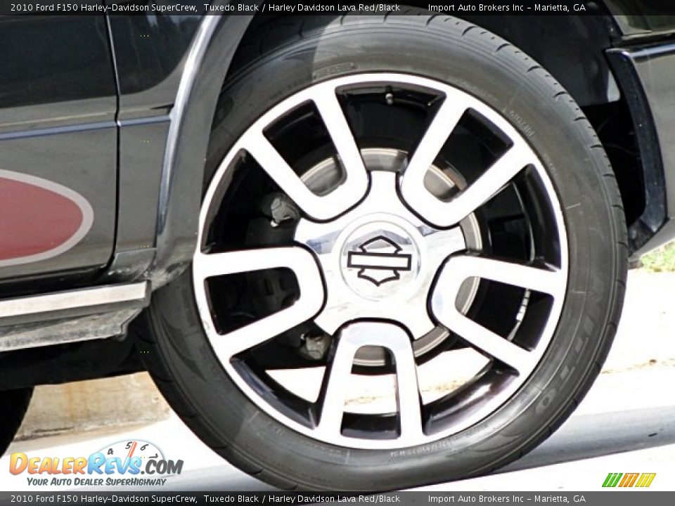 2010 Ford F150 Harley-Davidson SuperCrew Tuxedo Black / Harley Davidson Lava Red/Black Photo #35