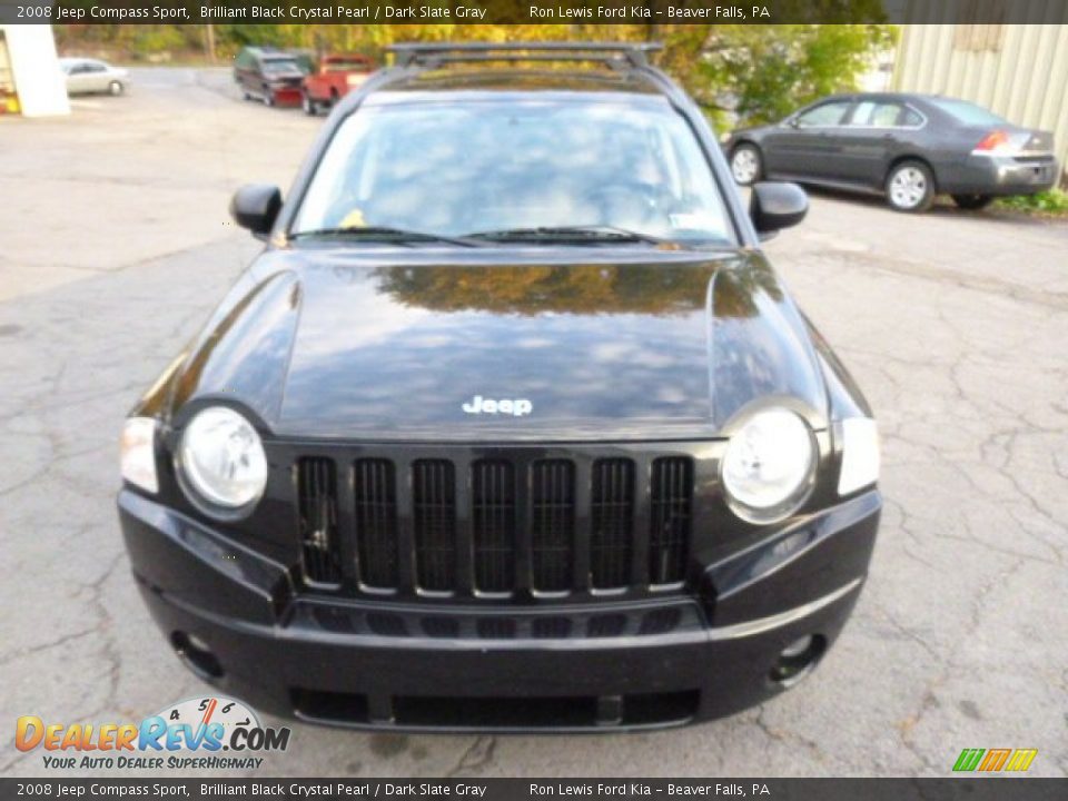 2008 Jeep Compass Sport Brilliant Black Crystal Pearl / Dark Slate Gray Photo #3