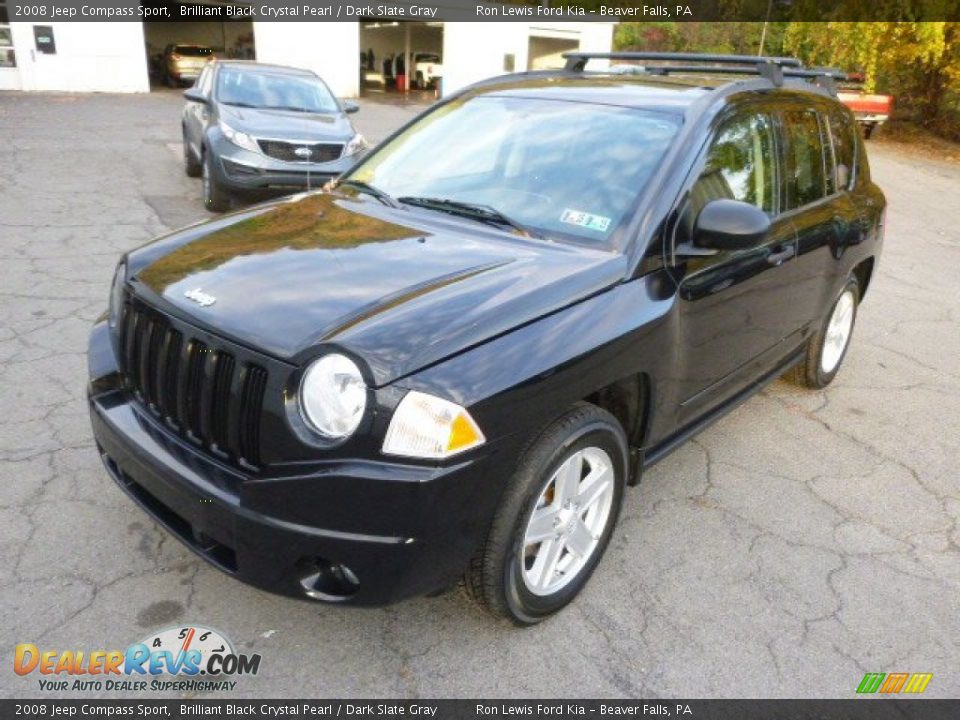 2008 Jeep Compass Sport Brilliant Black Crystal Pearl / Dark Slate Gray Photo #4