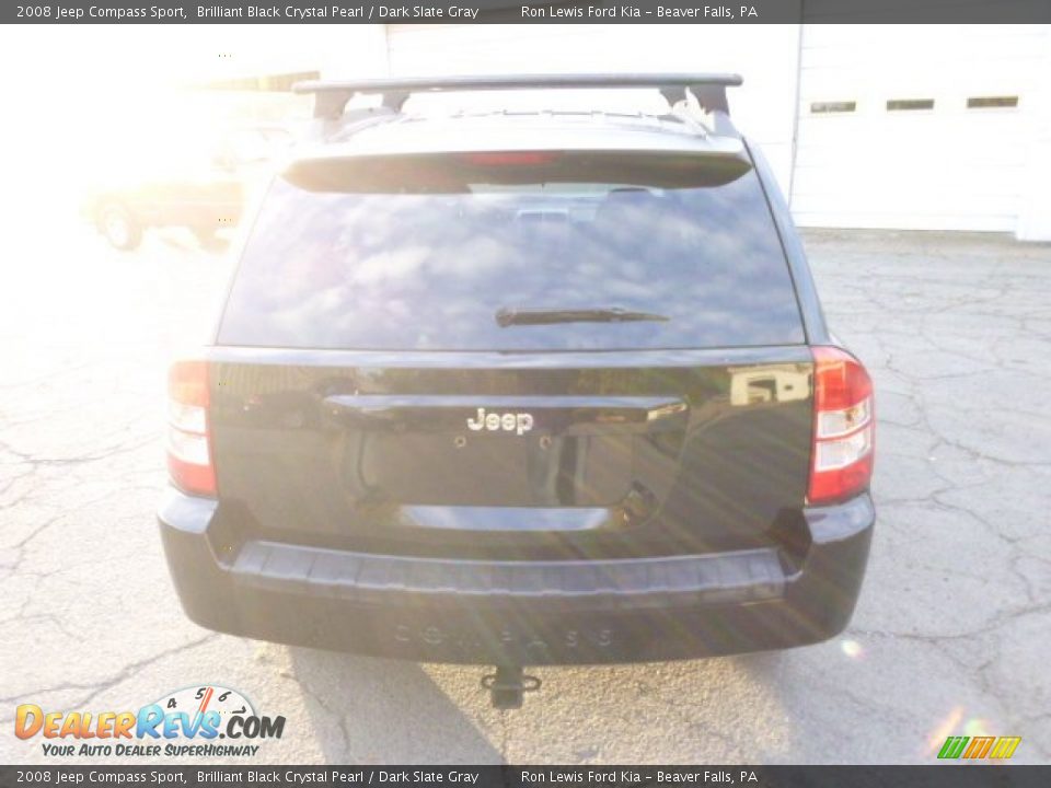 2008 Jeep Compass Sport Brilliant Black Crystal Pearl / Dark Slate Gray Photo #7