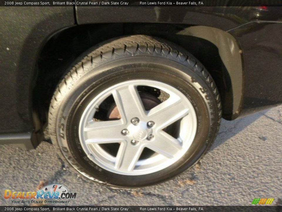 2008 Jeep Compass Sport Brilliant Black Crystal Pearl / Dark Slate Gray Photo #9