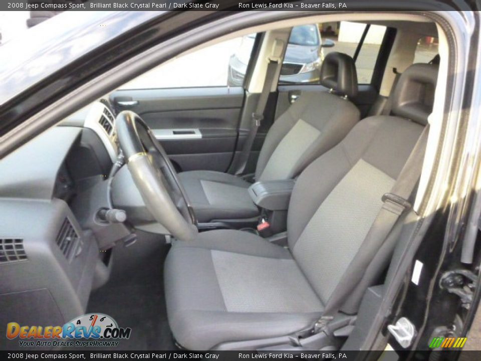 2008 Jeep Compass Sport Brilliant Black Crystal Pearl / Dark Slate Gray Photo #10
