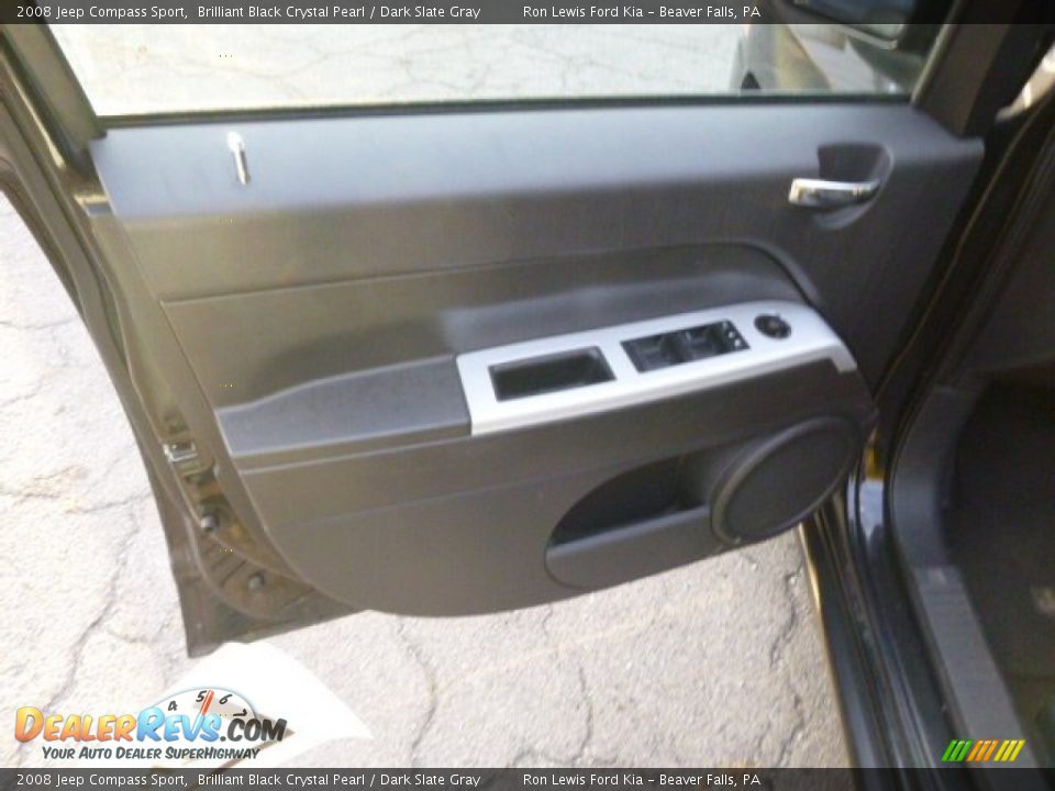 2008 Jeep Compass Sport Brilliant Black Crystal Pearl / Dark Slate Gray Photo #11