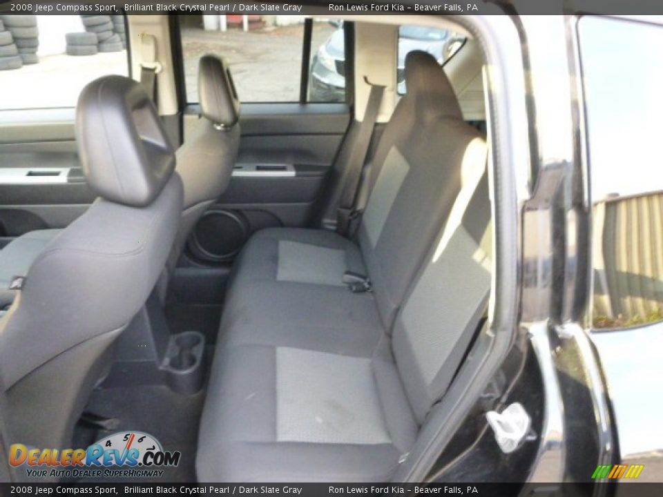 2008 Jeep Compass Sport Brilliant Black Crystal Pearl / Dark Slate Gray Photo #12
