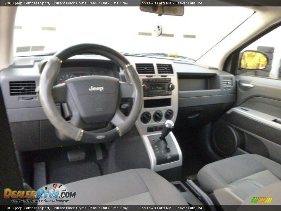 2008 Jeep Compass Sport Brilliant Black Crystal Pearl / Dark Slate Gray Photo #14