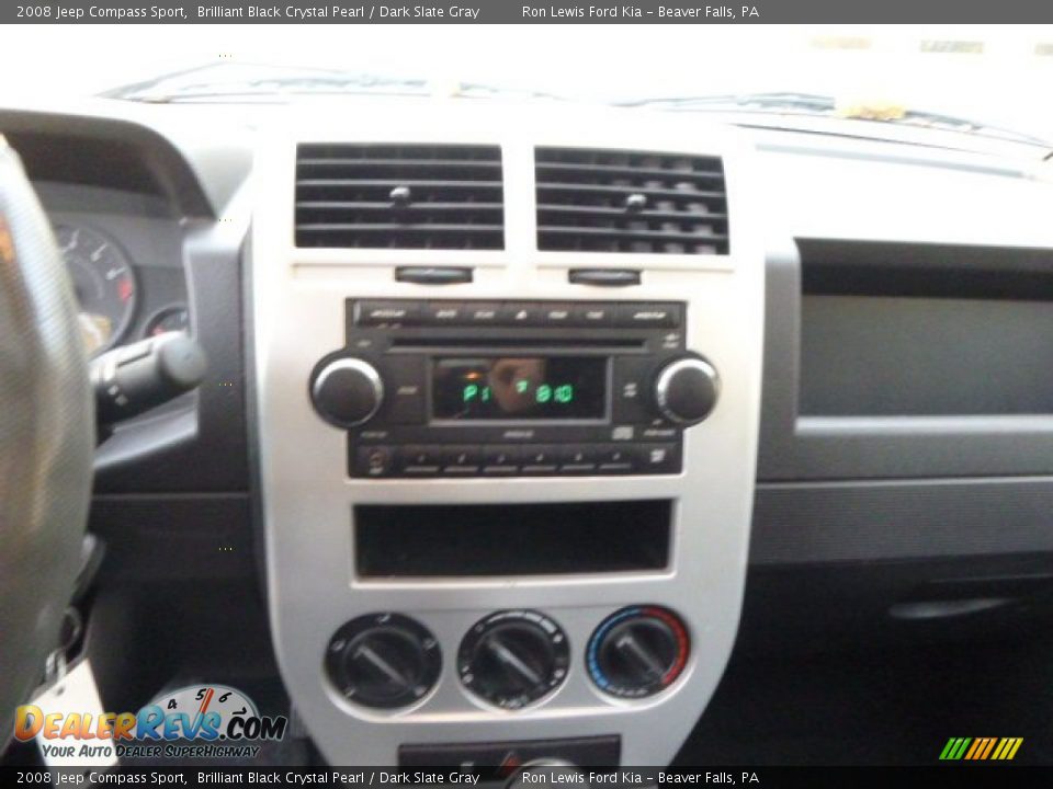 2008 Jeep Compass Sport Brilliant Black Crystal Pearl / Dark Slate Gray Photo #16