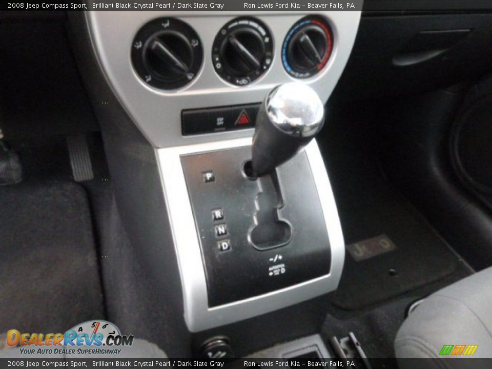 2008 Jeep Compass Sport Brilliant Black Crystal Pearl / Dark Slate Gray Photo #17