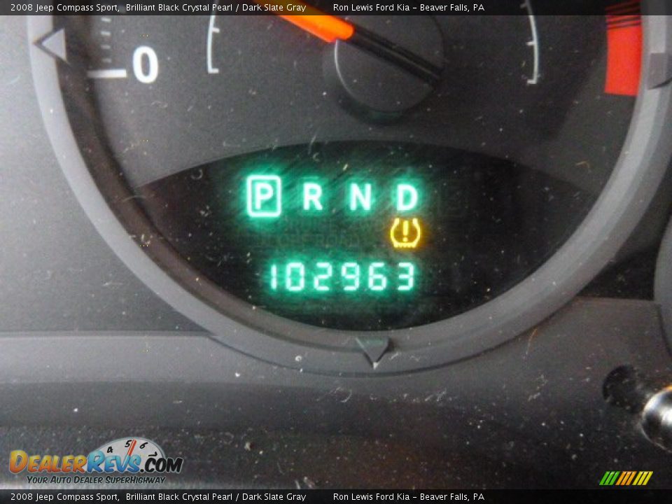 2008 Jeep Compass Sport Brilliant Black Crystal Pearl / Dark Slate Gray Photo #19