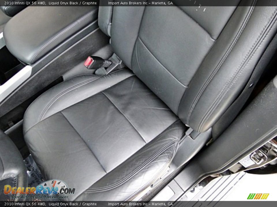 2010 Infiniti QX 56 4WD Liquid Onyx Black / Graphite Photo #8