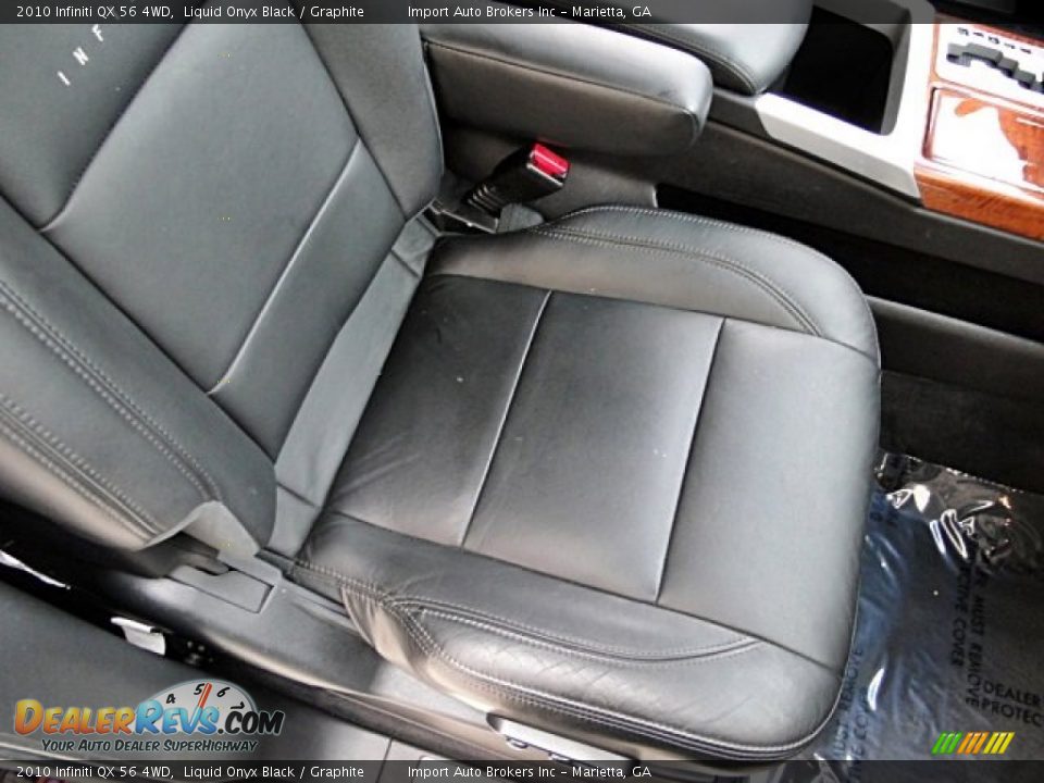 2010 Infiniti QX 56 4WD Liquid Onyx Black / Graphite Photo #9